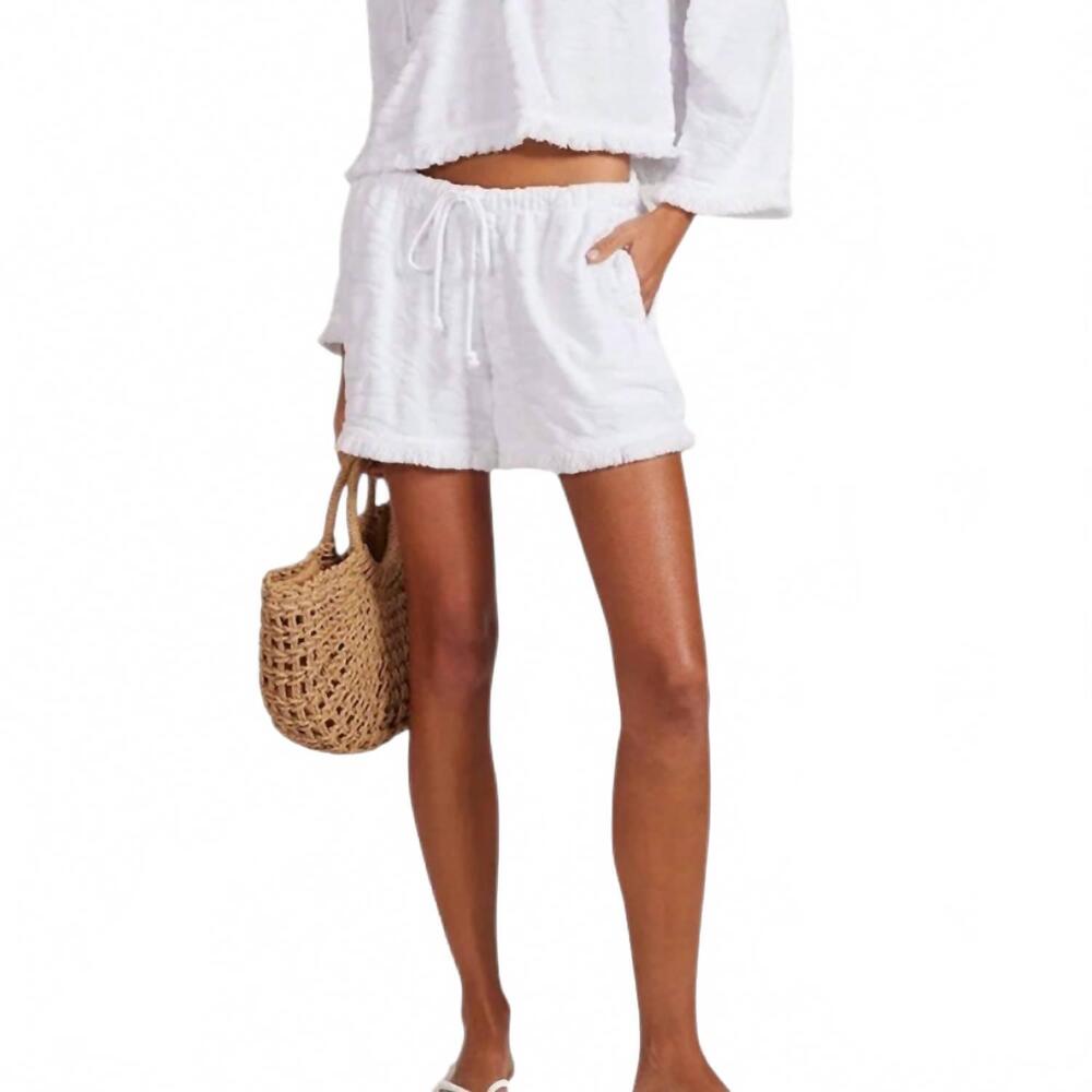 NEW BOBI linen boxer short in white